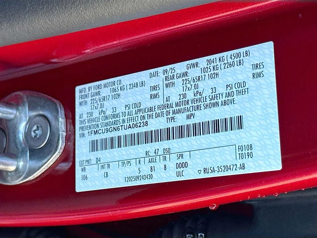 New 2026 Rapid Red Metallic Tinted Clearcoat Ford Active® image 40