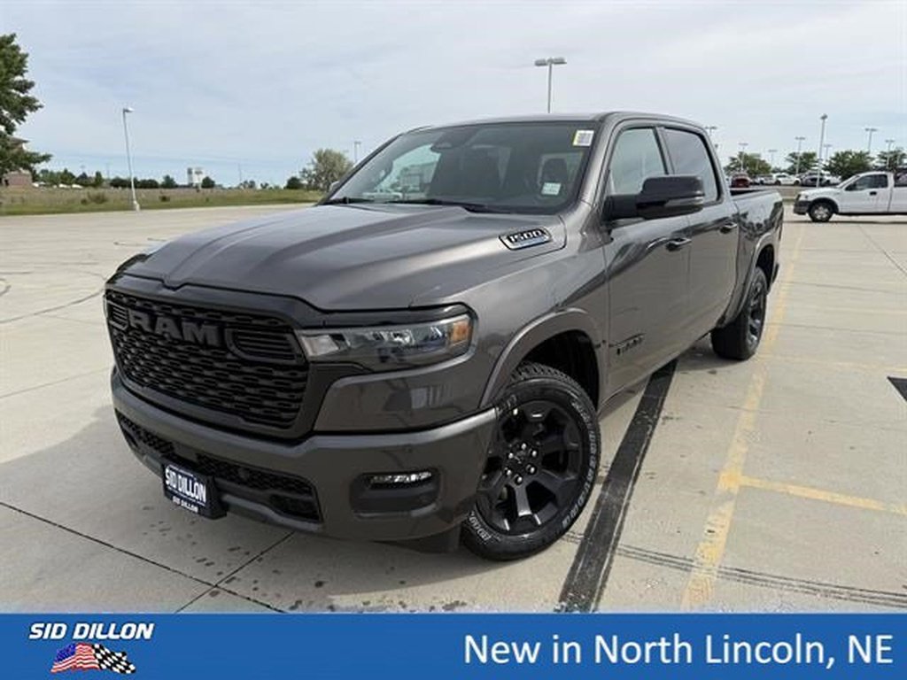 New 2026 Granite Crystal Metallic Clear-Coat Exterior Paint RAM Big Horn Crew Cab 4x4 5