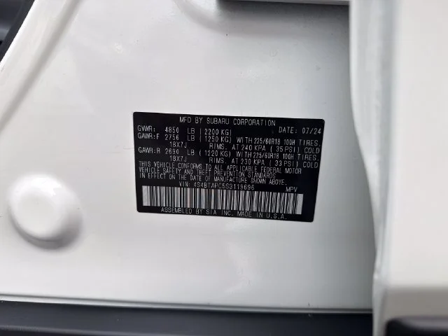 Used 2025 Crystal White Pearl Subaru Touring image 16