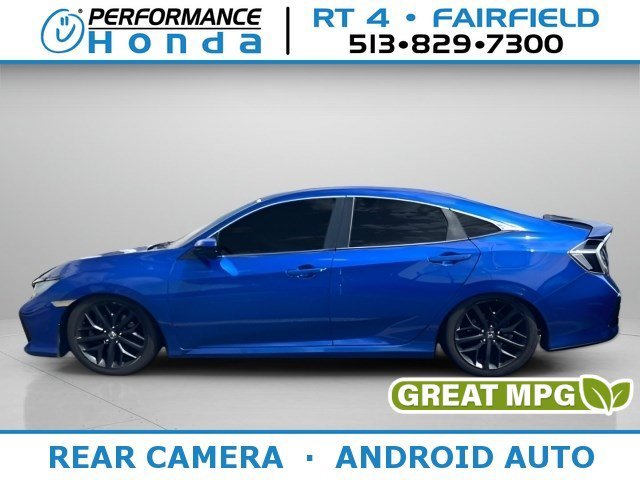 Used 2020 Aegean Blue Metallic Honda Si image 1