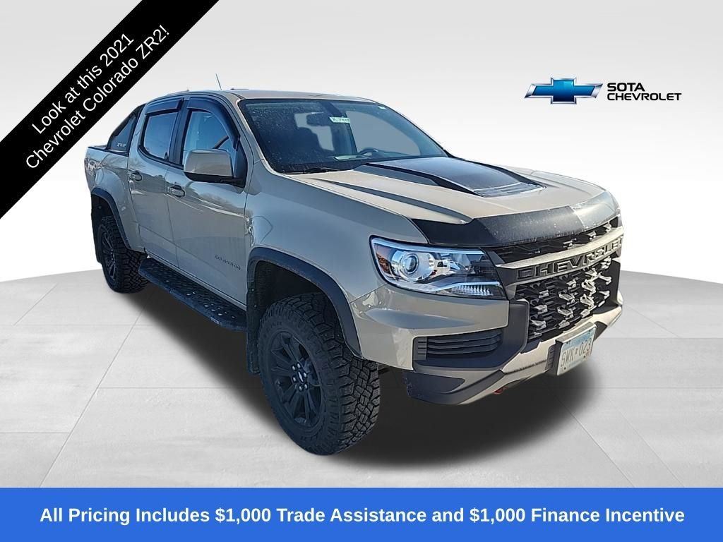 Used 2021 Chevrolet Colorado ZR2 with VIN 1GCGTEEN8M1252991 for sale in Northfield, Minnesota