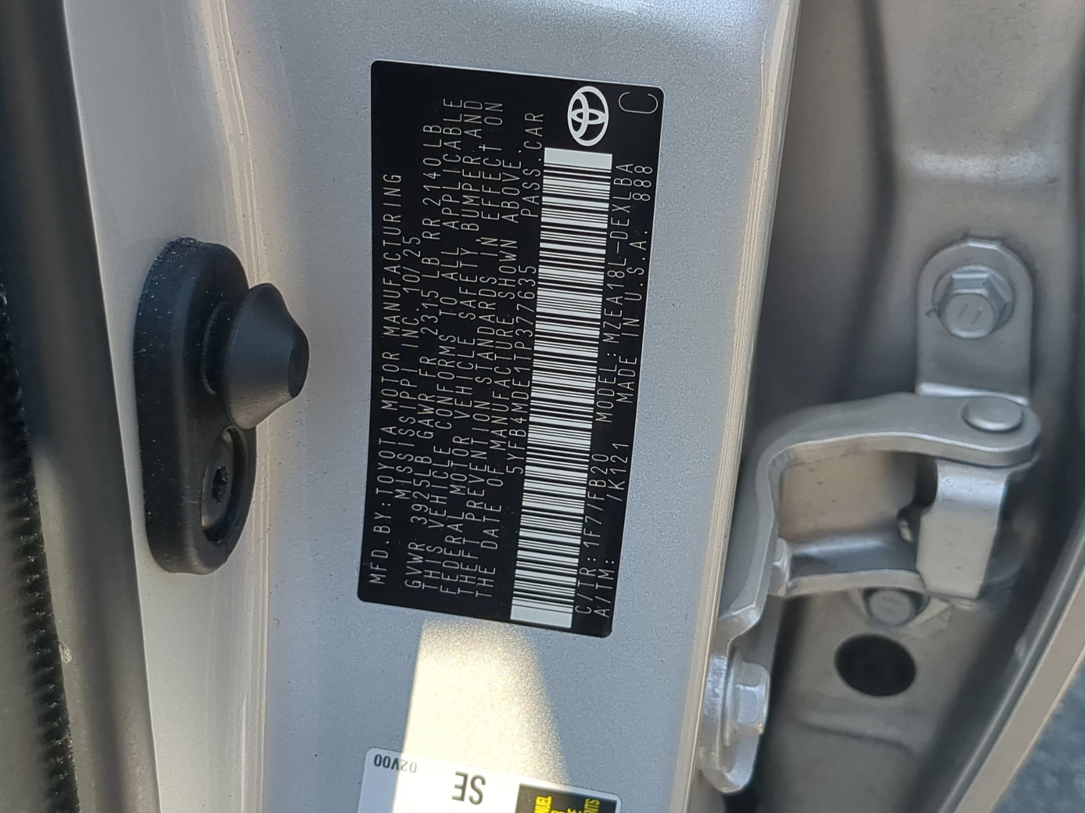 Used 2026 Classic Silver Metallic Toyota LE image 37