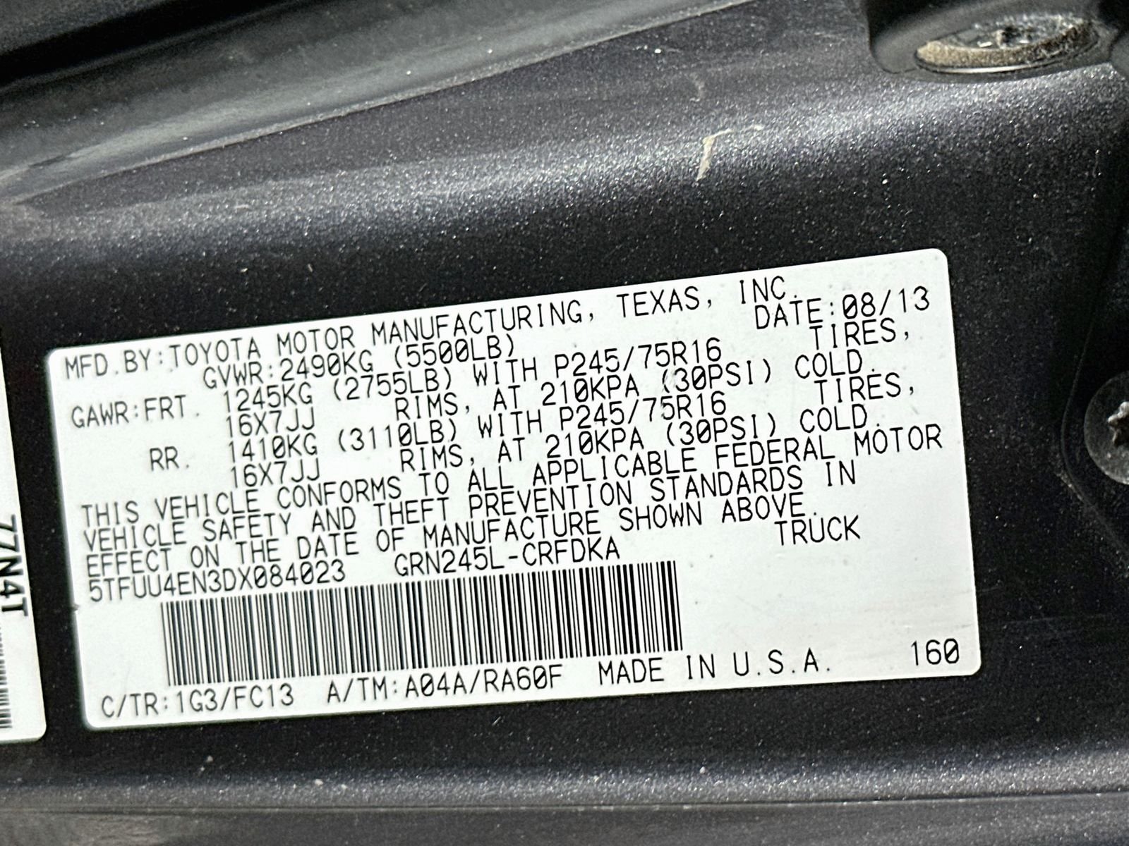Used 2013 Magnetic Gray Metallic Toyota Base image 29