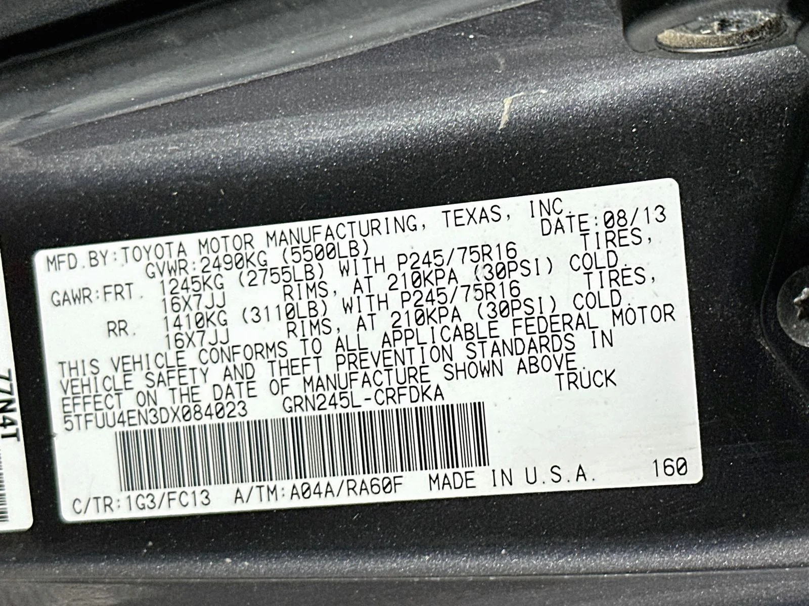 Used 2013 Magnetic Gray Metallic Toyota Base image 30