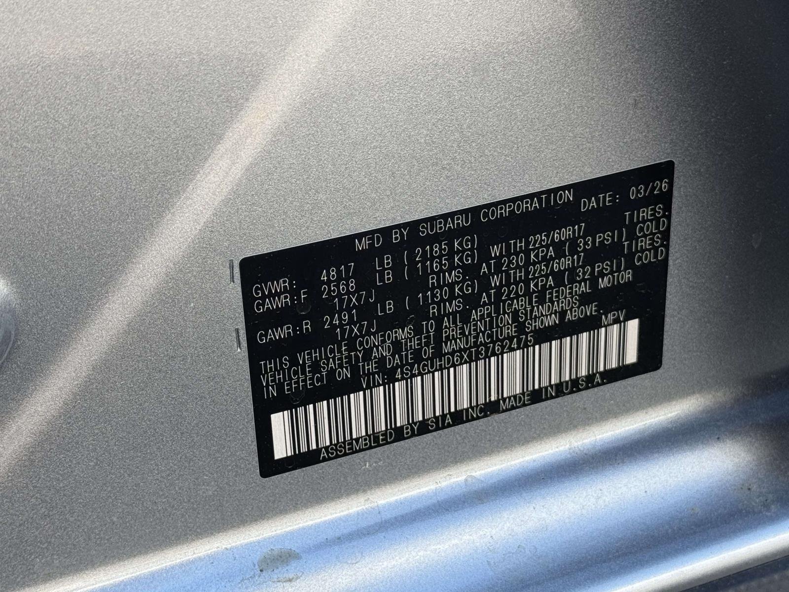 New 2026 ICE SILVER METALLIC Subaru Premium image 18