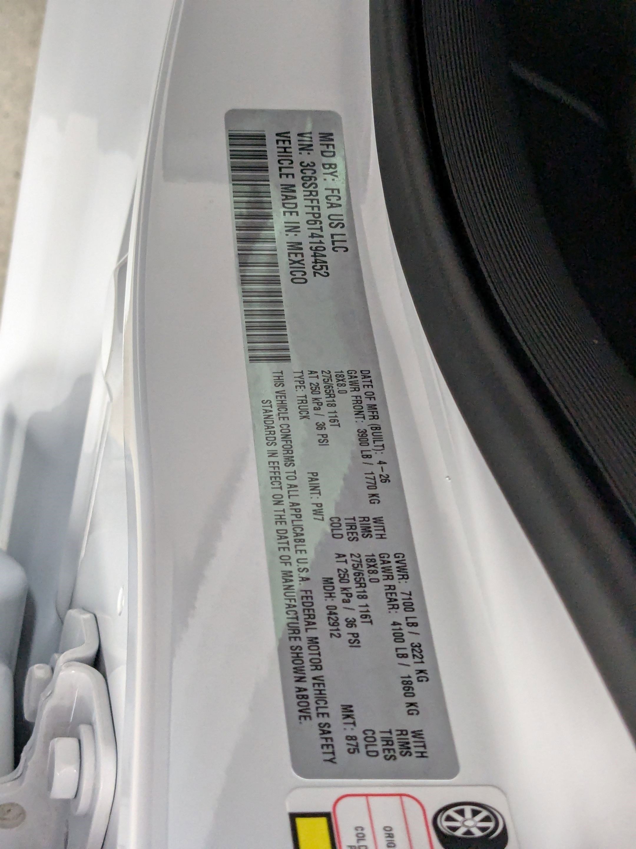 New 2026 Bright White Clear-Coat Exterior Paint RAM Big Horn image 18