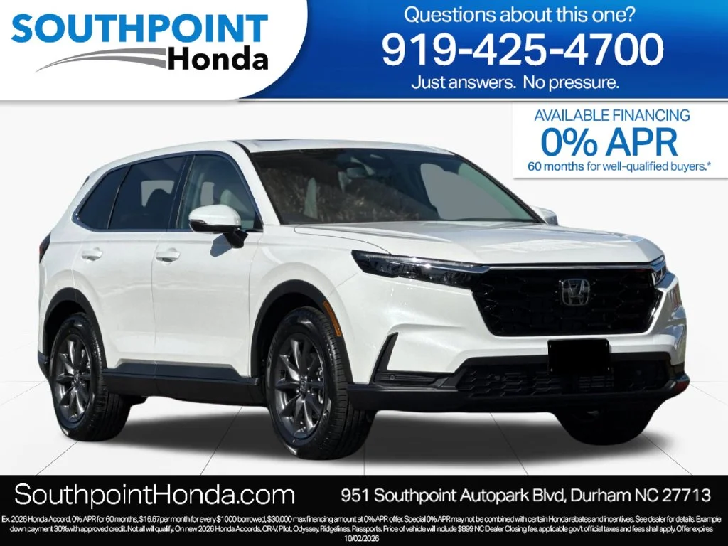 New 2027 Platinum White Pearl Honda EX-L image 1