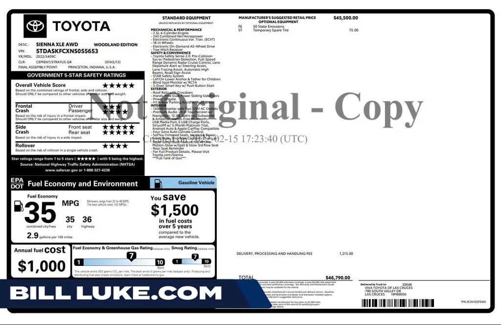 Used 2022 Cement Toyota Woodland Edition image 1