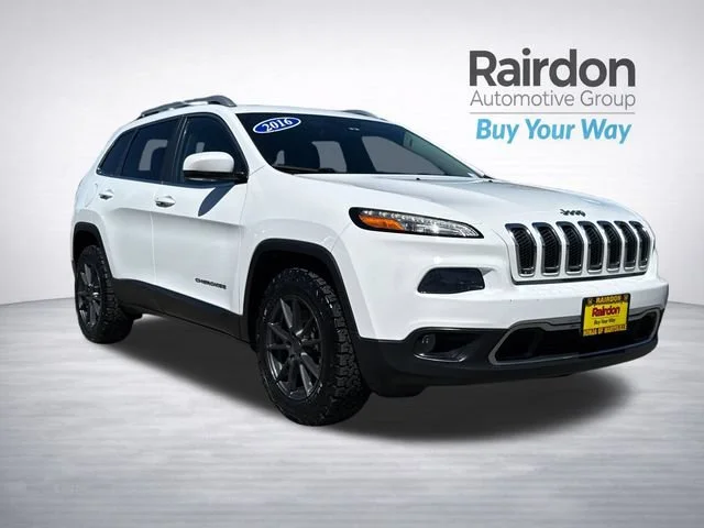 Used 2016 Bright White Clearcoat Jeep Limited image 1