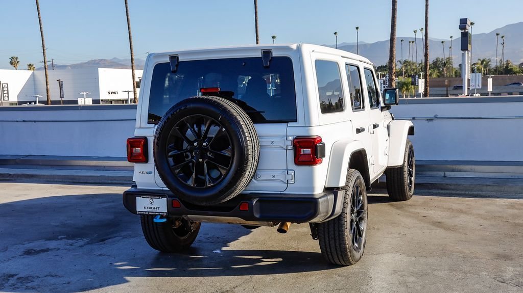 Used 2024 Bright White Clearcoat Jeep Sahara 4xe image 9