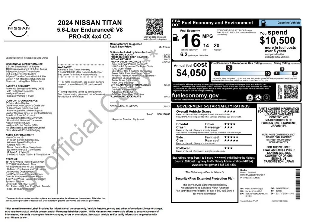 Used 2024 Gray Nissan PRO-4X image 5