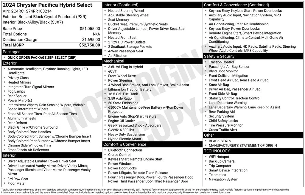 Used 2024 Black Chrysler Select image 6