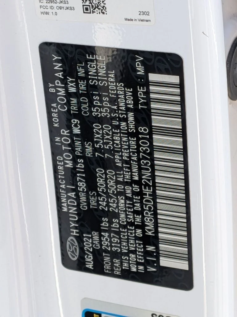 Used 2022 White Hyundai Limited image 36