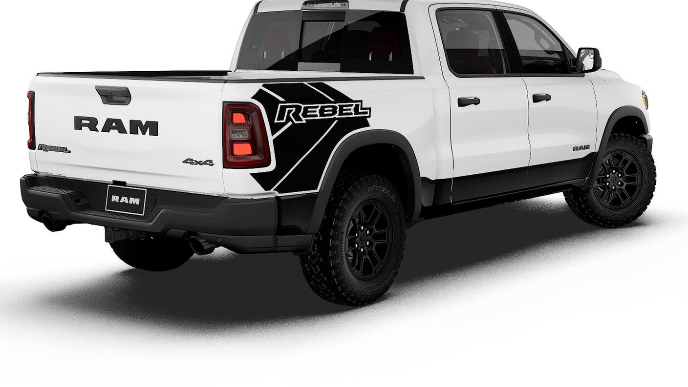 New 2027 Bright White Clear-Coat Exterior Paint RAM REBEL image 2