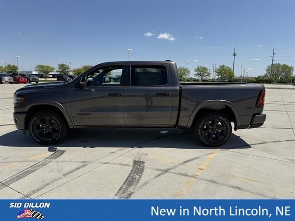 New 2026 Granite Crystal Metallic Clear-Coat Exterior Paint RAM Big Horn Crew Cab 4x4 5