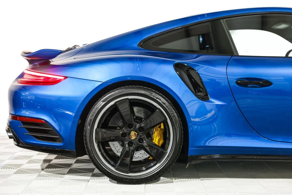 Used 2018 Blue Porsche Turbo S image 3