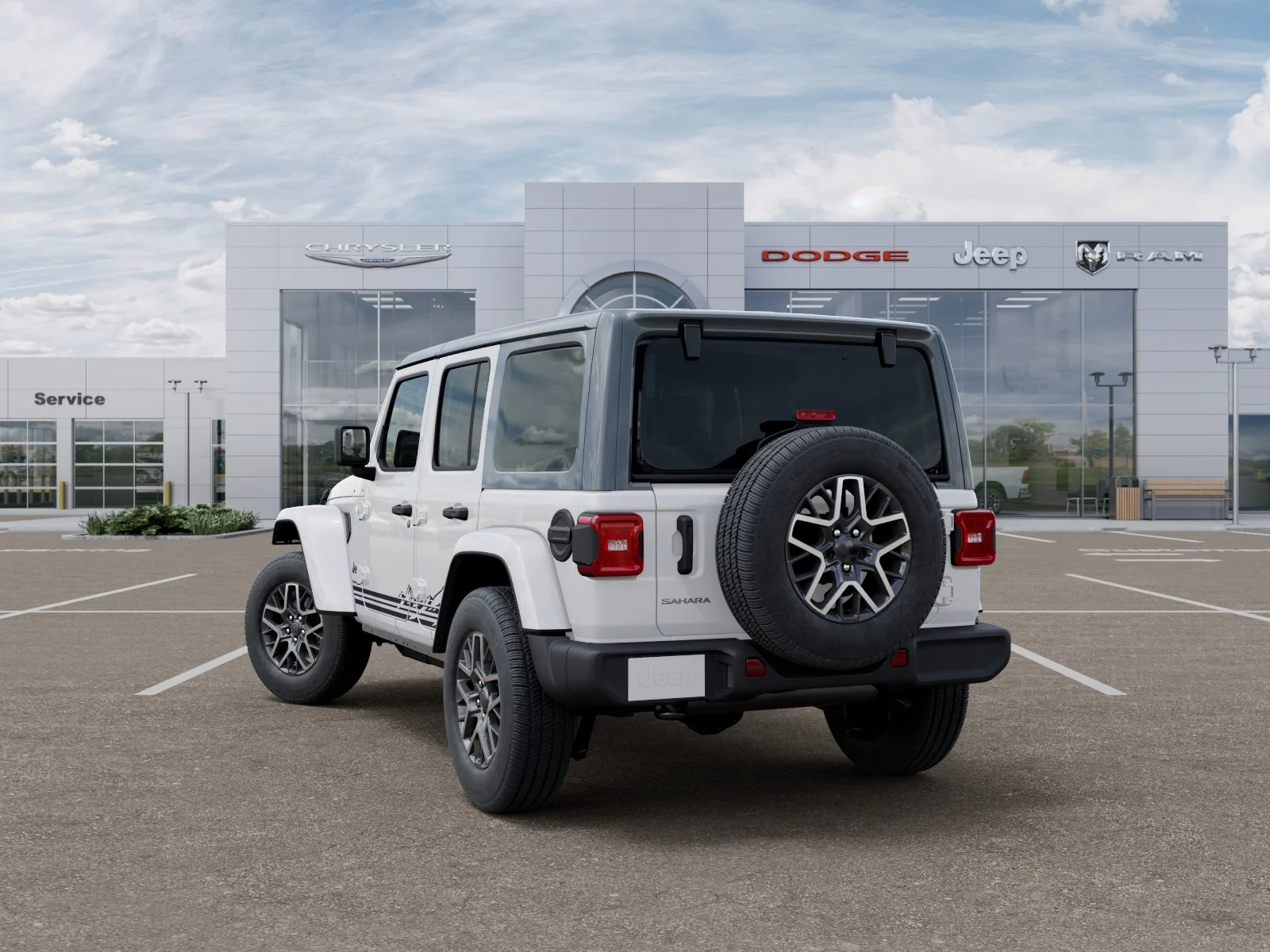 New 2026 Bright White Clear-Coat Exterior Paint Jeep Sahara image 29