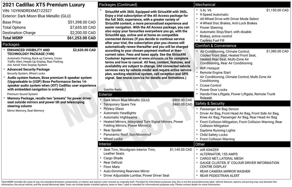 Used 2021 Black Cadillac Premium Luxury image 28