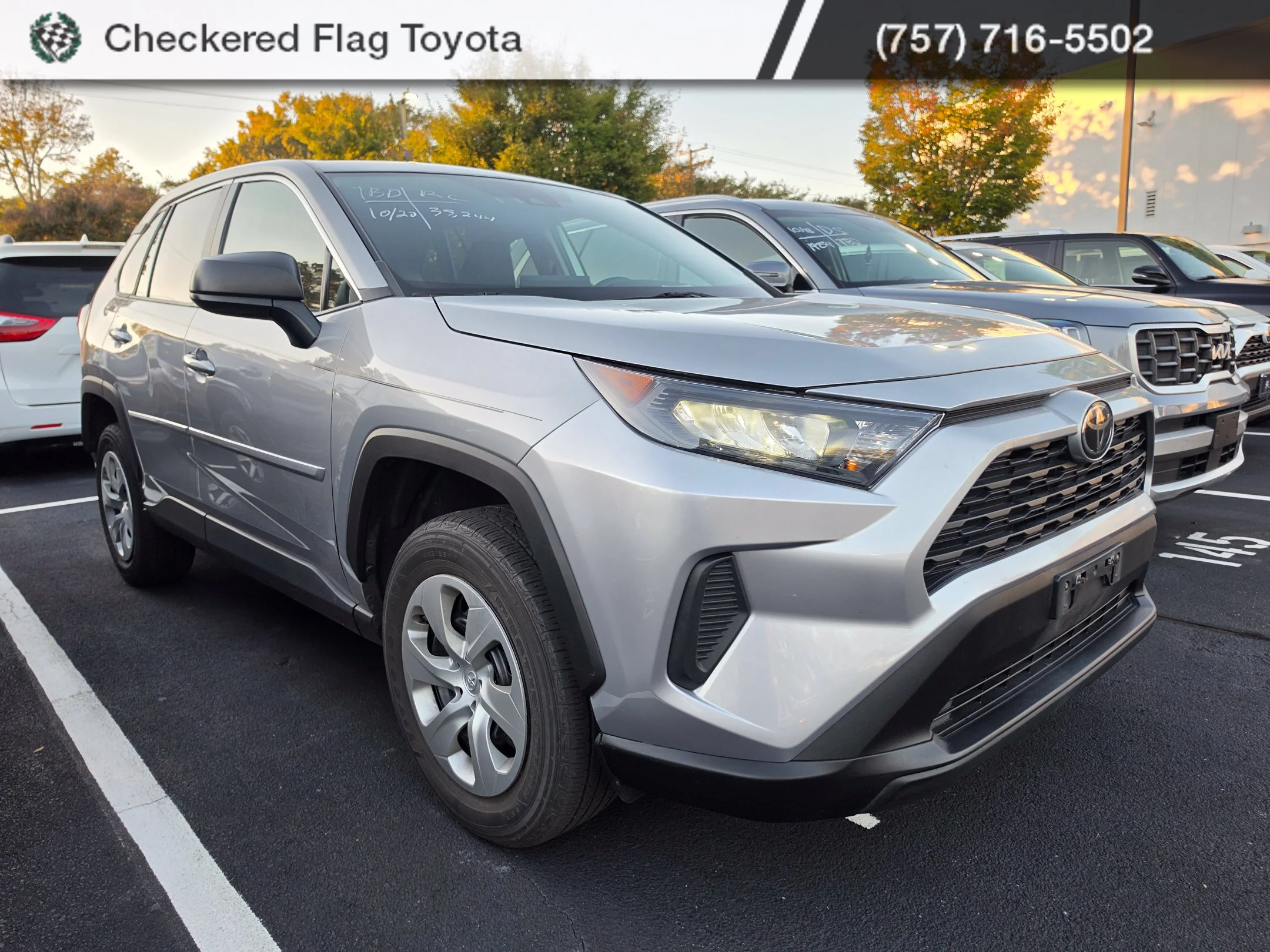 Used 2022 Silver Sky Metallic Toyota LE image 3