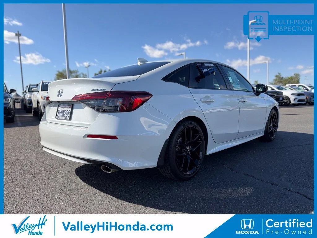 Certified Used 2025 Platinum White Pearl Honda 4D SPORT image 39