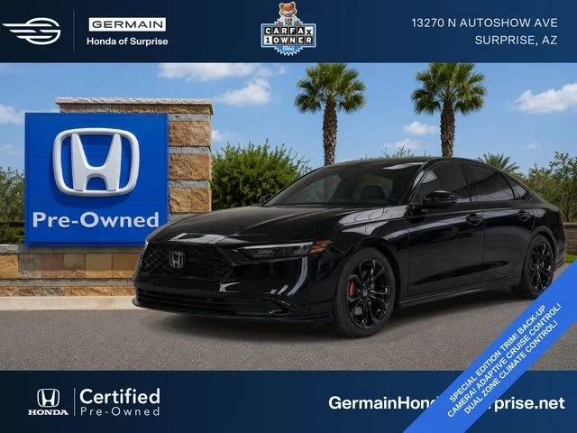 Certified Used 2025 Crystal Black Pearl Honda 1.5T SE image 1