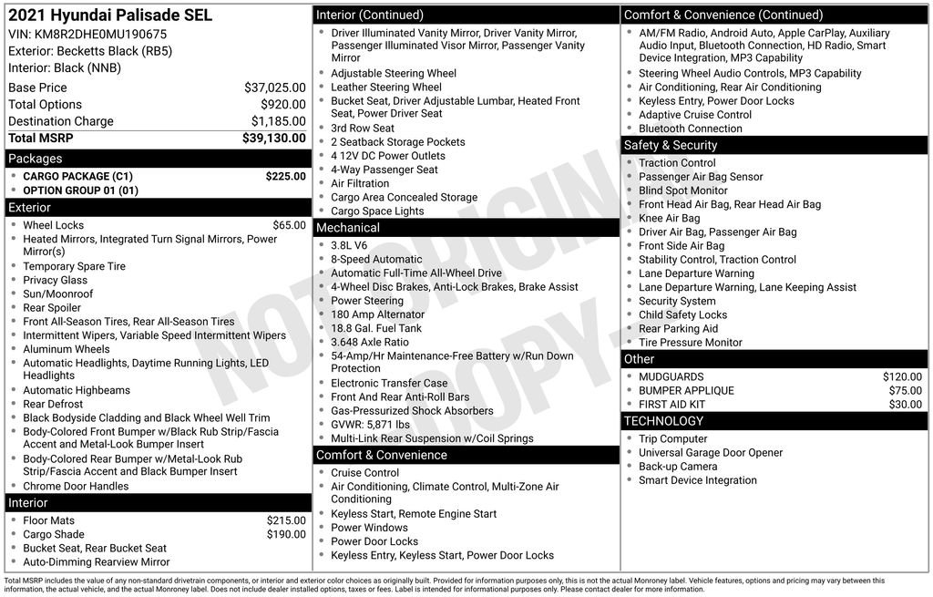 Used 2021 Black Hyundai SEL image 33