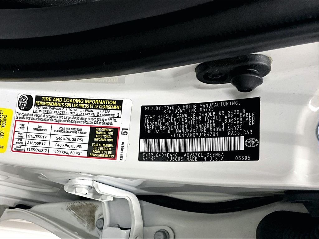 Used 2023 White Toyota LE image 35
