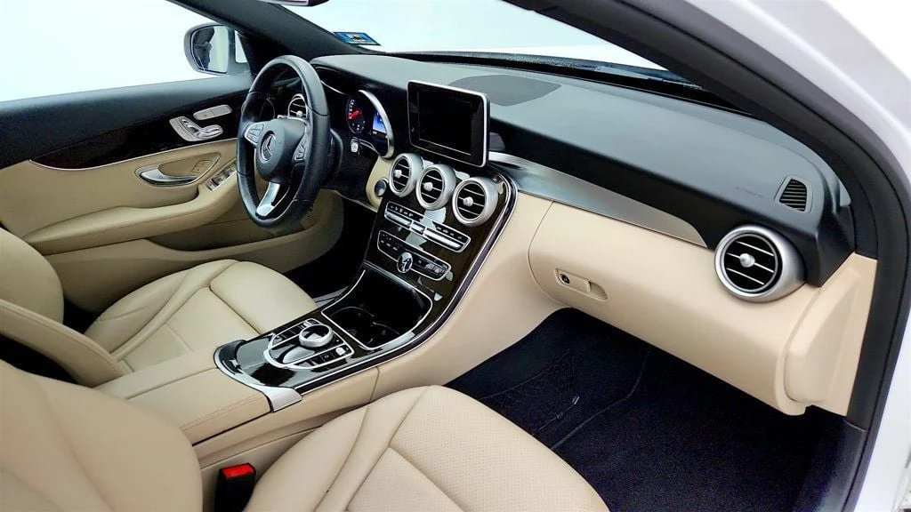 Used 2018 Polar White Mercedes-Benz C 300 4MATIC® Sedan w/ Premium Pkg, Panorama Roof & 18