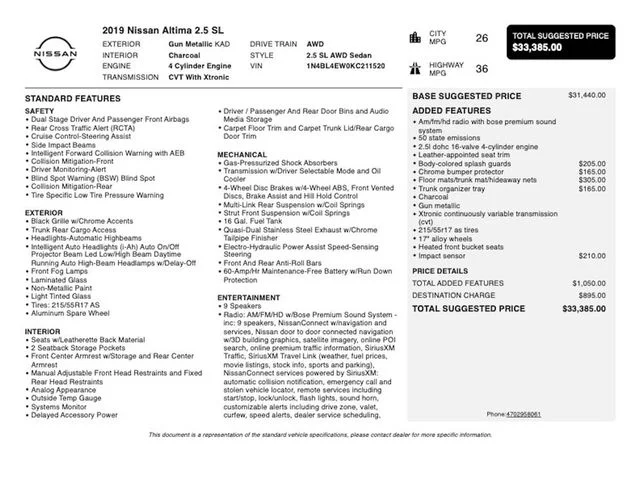 Used 2019 Gray Nissan 2.5 SL image 4