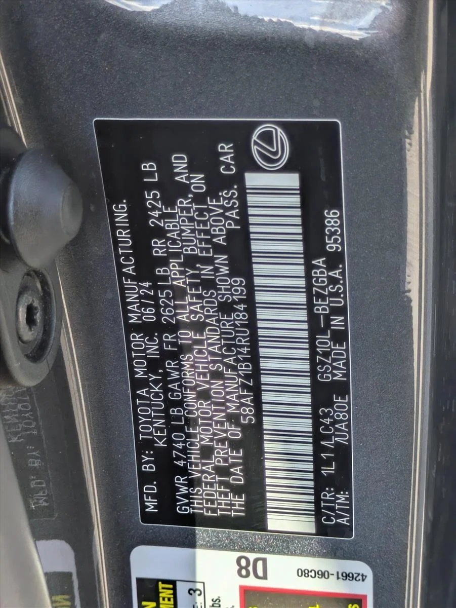 Used 2024 Cloudburst Gray Lexus ES 350 Ultra Luxury image 25