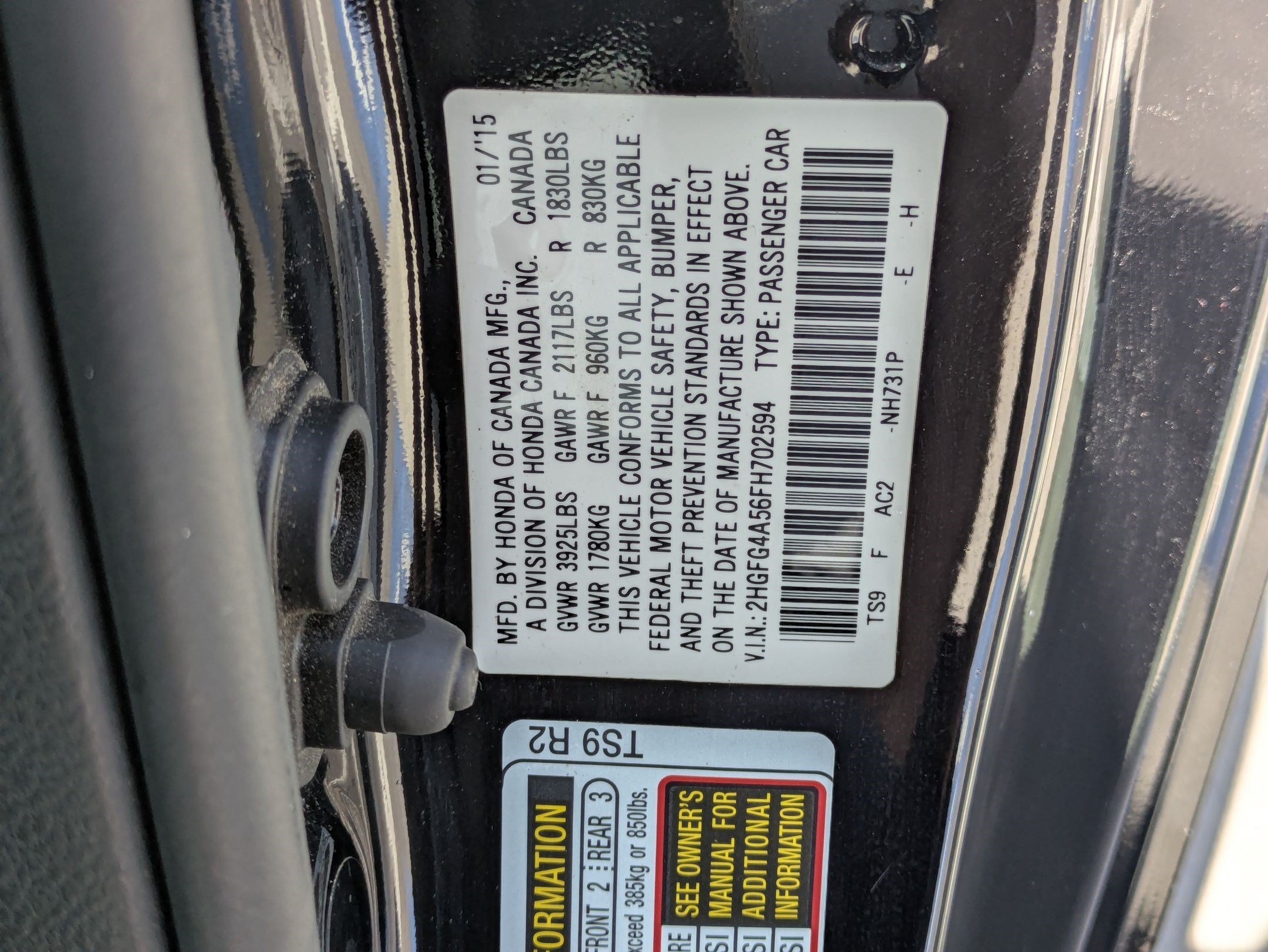 Used 2015 Crystal Black Pearl Honda Si image 31