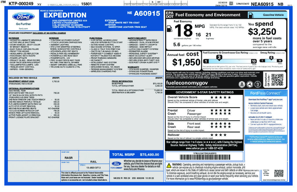 Used 2022 White Ford Limited image 24