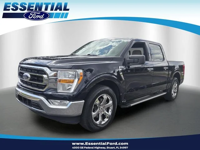 Certified Used 2023 Blue Metallic Ford XLT image 1