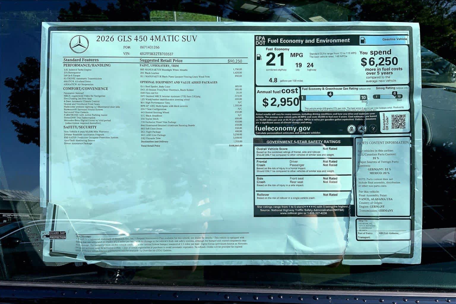 New 2026 MANUFAKTUR Moonlight White Metallic Mercedes-Benz GLS 450 image 26