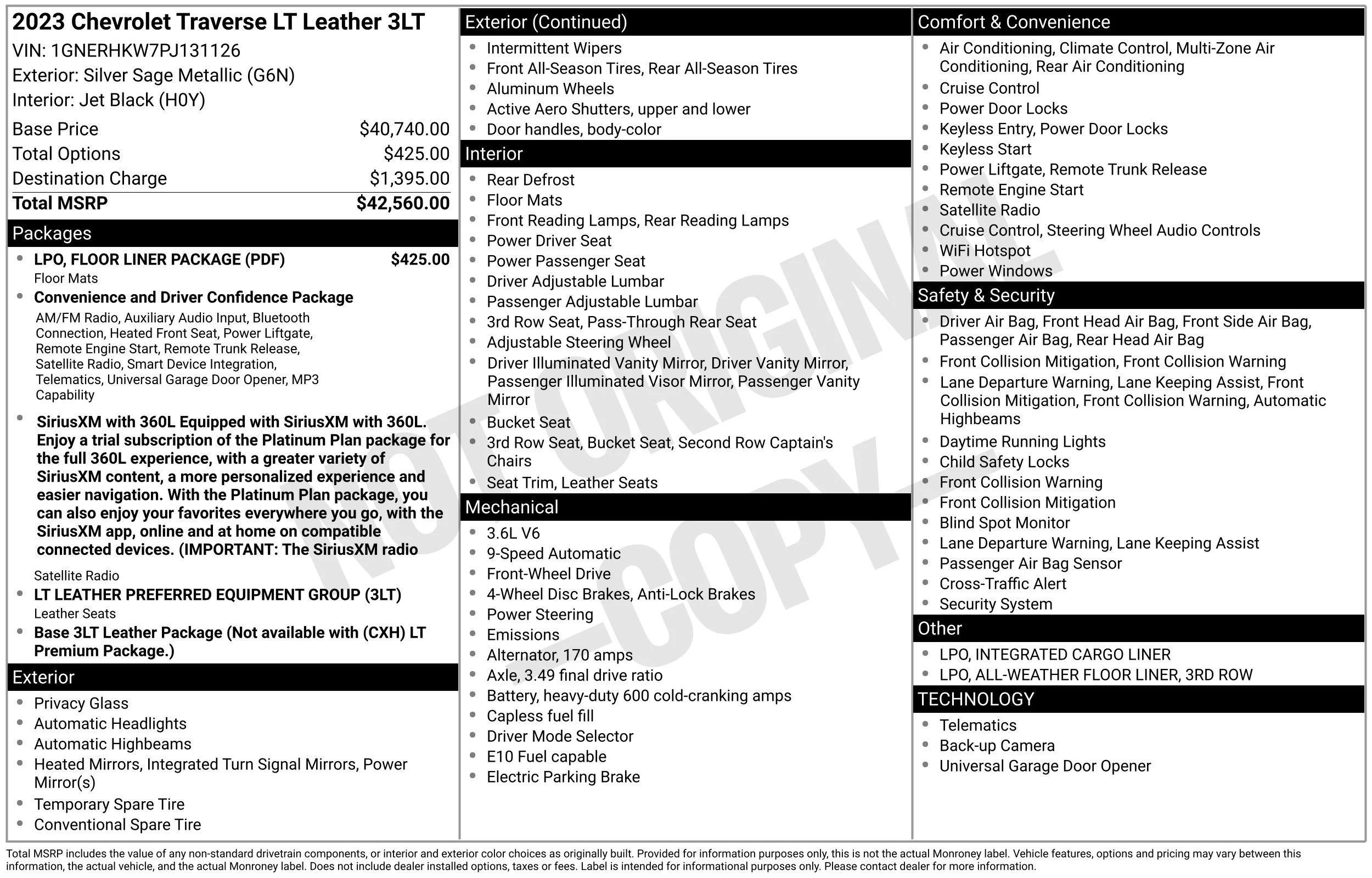 Used 2023 Silver Sage Metallic Chevrolet LT Leather image 41