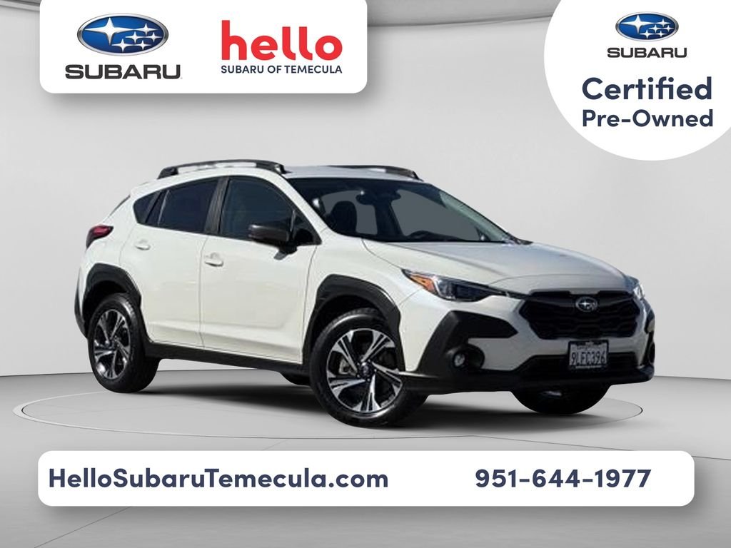 Certified Used 2024 Crystal White Pearl Subaru Premium image 1
