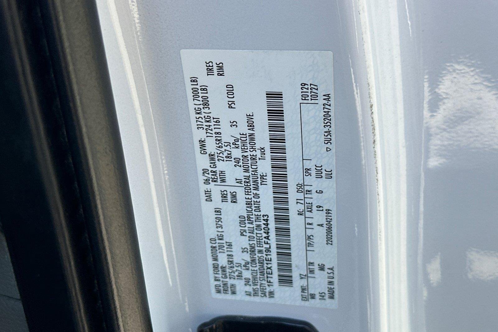 Used 2020 Oxford White Ford XLT image 25