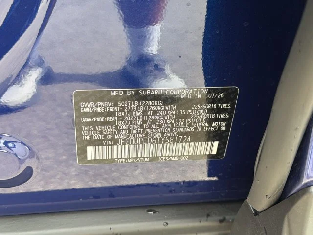 New 2026 SAPPHIRE BLUE PEARL Subaru Touring image 26
