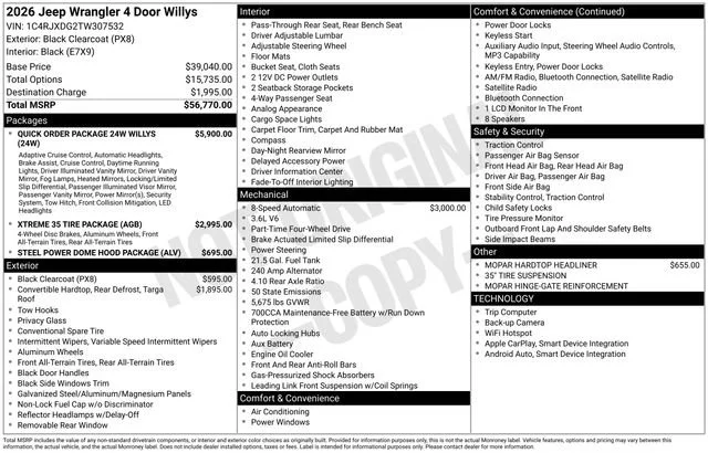 New 2026 Black Clearcoat Jeep Willys image 20