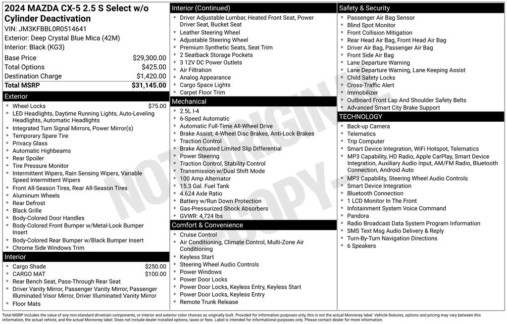 Certified Used 2024 Blue Mazda 2.5 S Select Package image 18