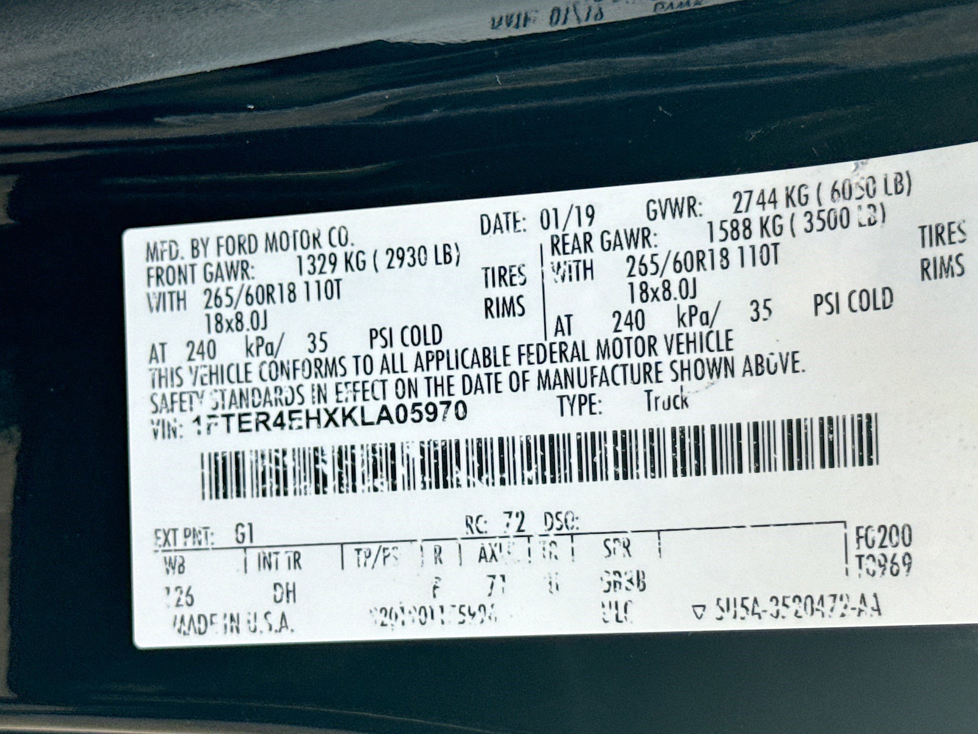Used 2019 Shadow Black Ford LARIAT image 33