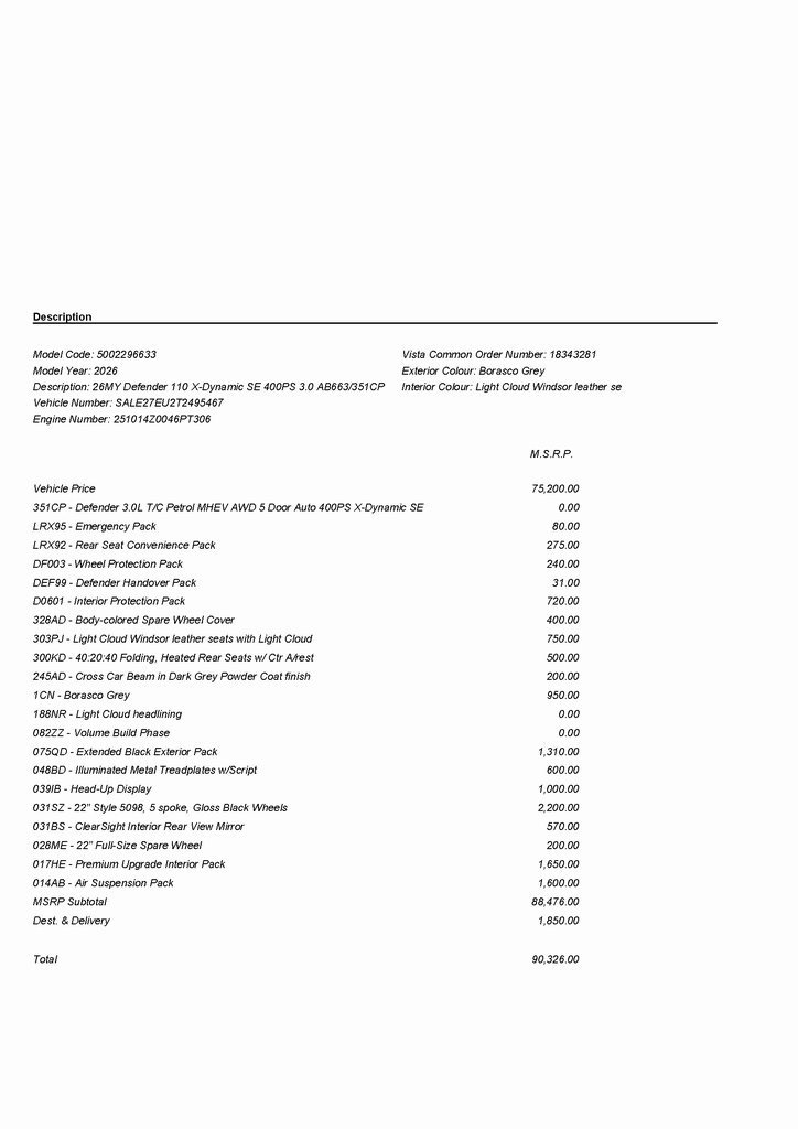 2026 LAND ROVER DEFENDER - Image 3