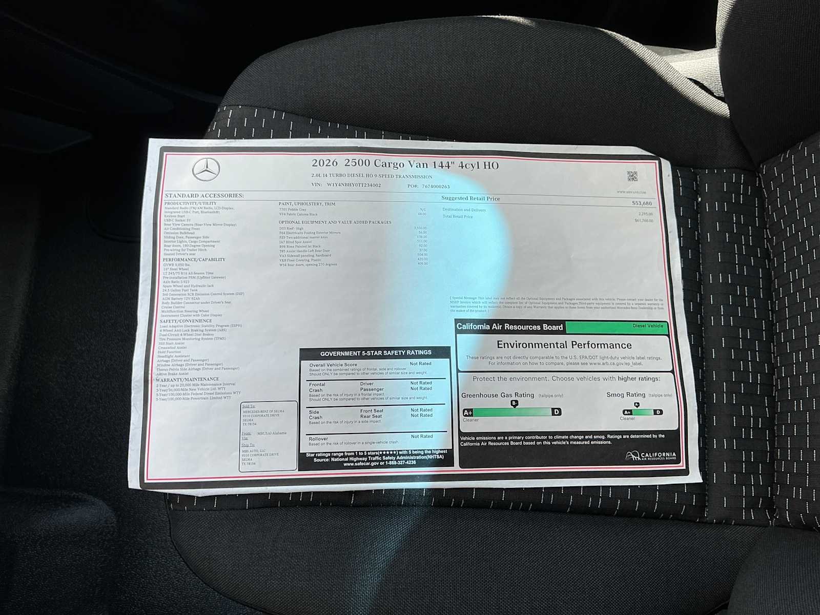2026 Mercedes-Benz Sprinter Cargo Van Base - Photo 13