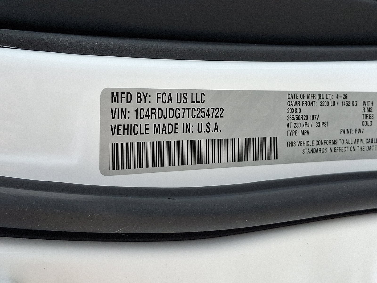 New 2026 White Knuckle Clear-Coat Exterior Paint Dodge GT Plus AWD image 15