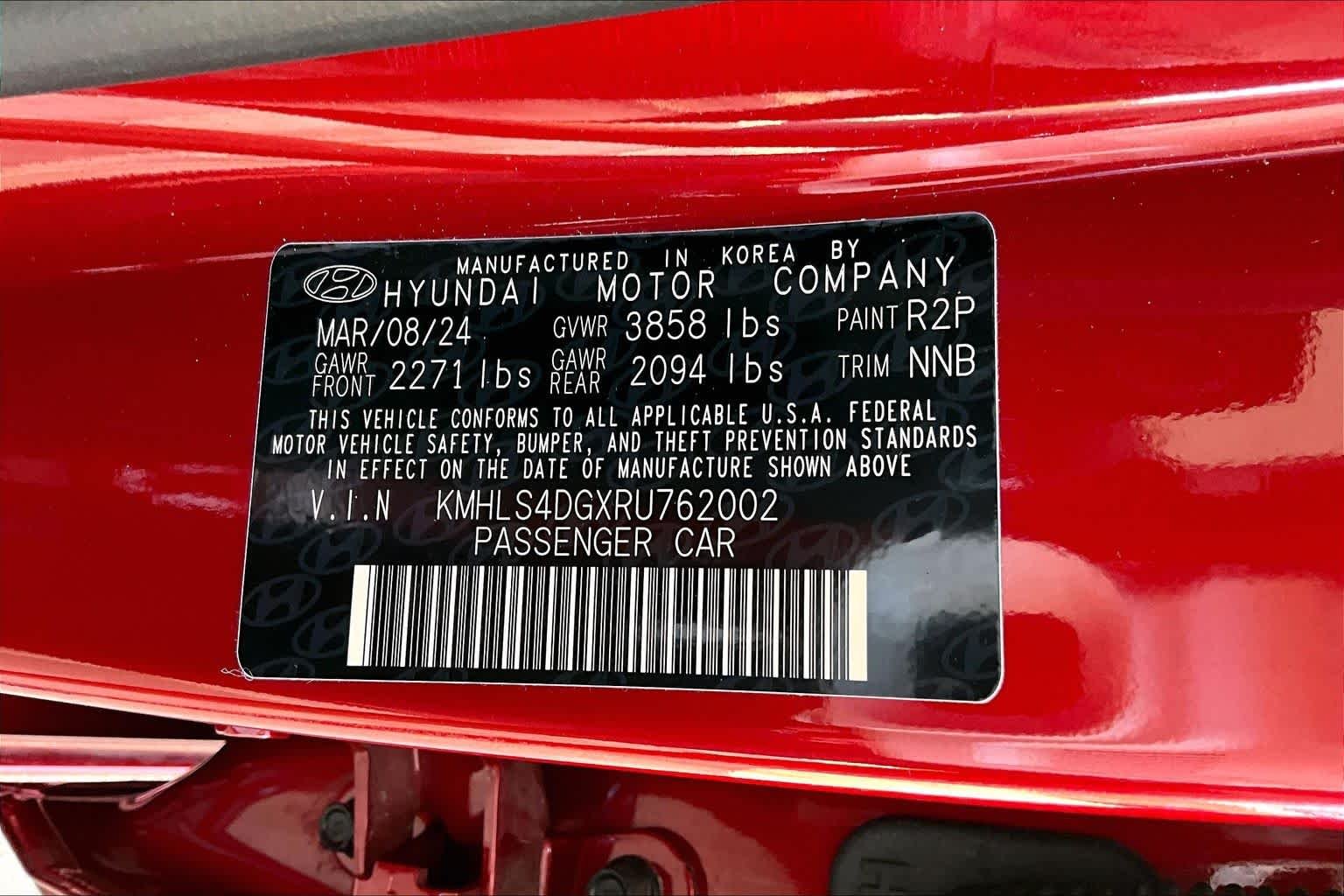Used 2024 Ultimate Red Hyundai SEL image 34