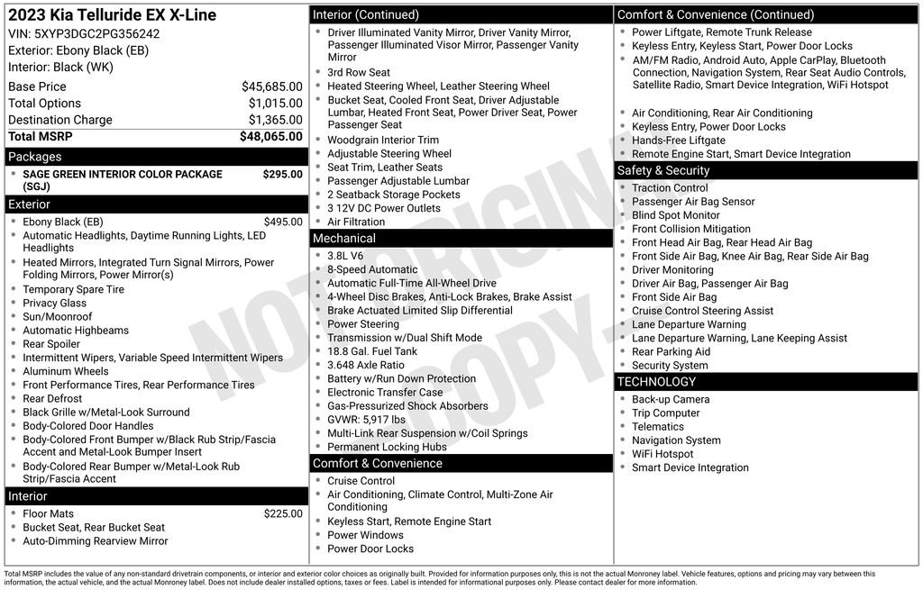 Used 2023 Black Kia EX X-Line image 7