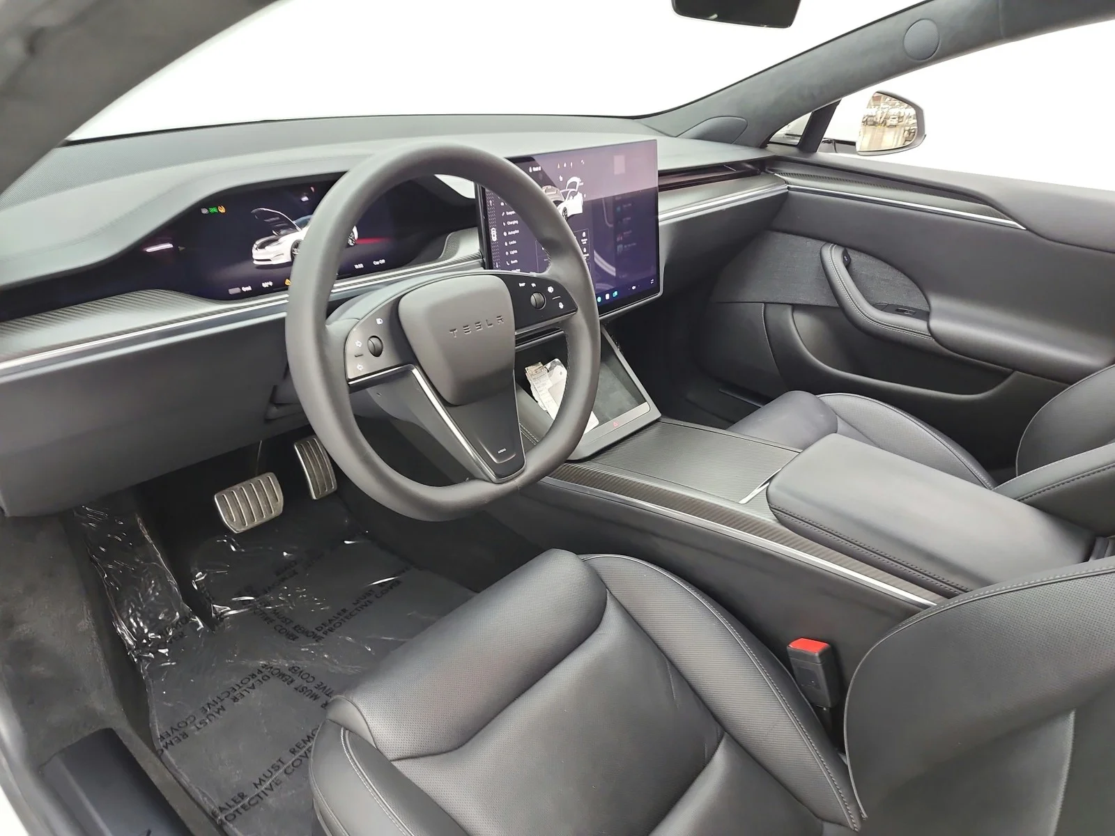Used 2023 Pearl White Multi-Coat Tesla Plaid AWD image 12