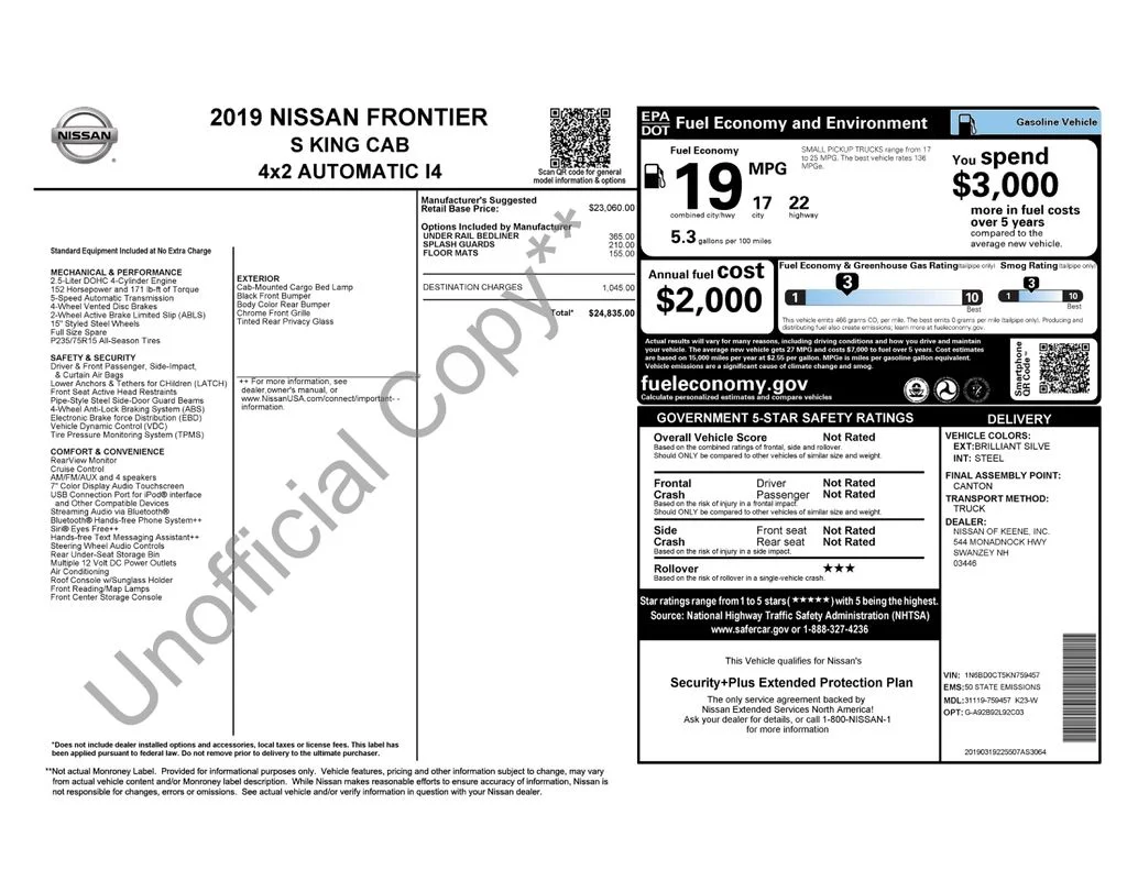 Used 2019 Silver Nissan S image 17
