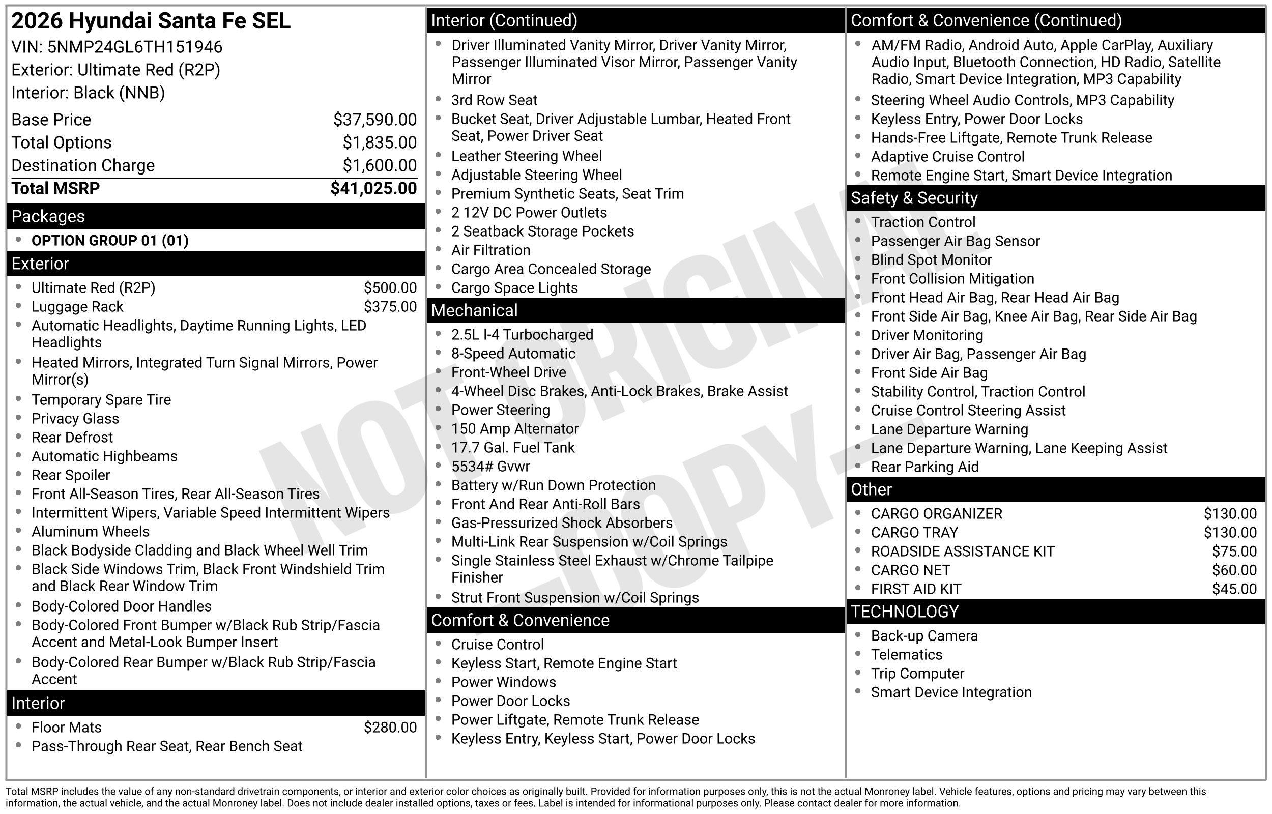 Used 2026 Ultimate Red Hyundai SEL image 15