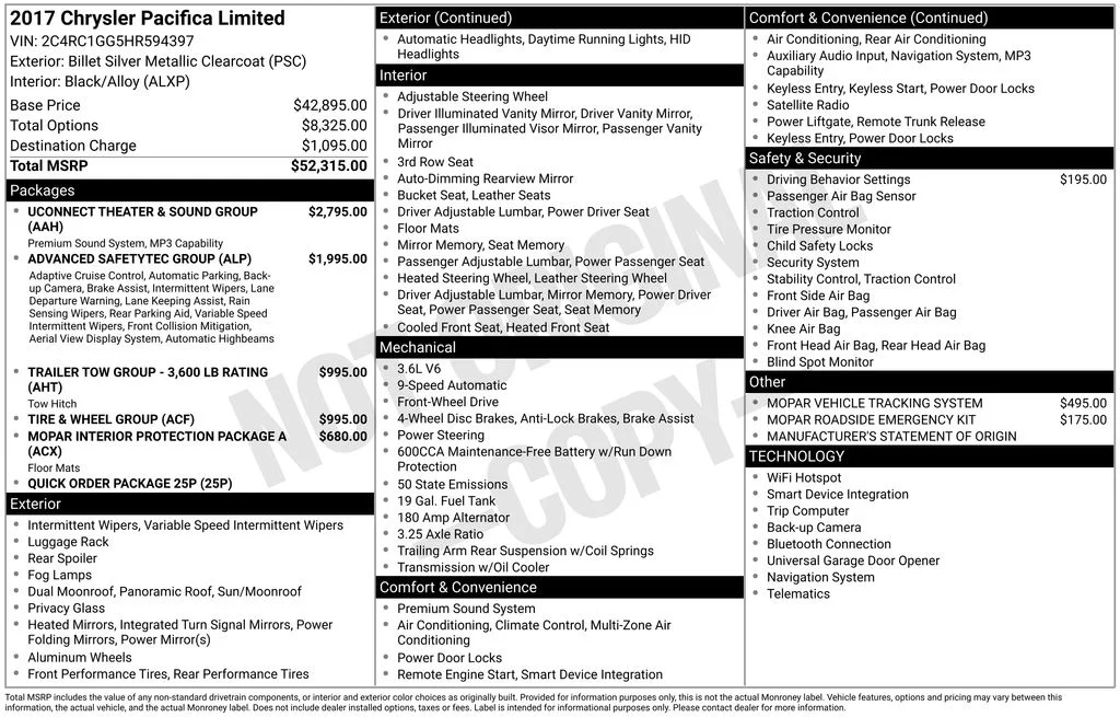2017 Chrysler Pacifica Limited's photo